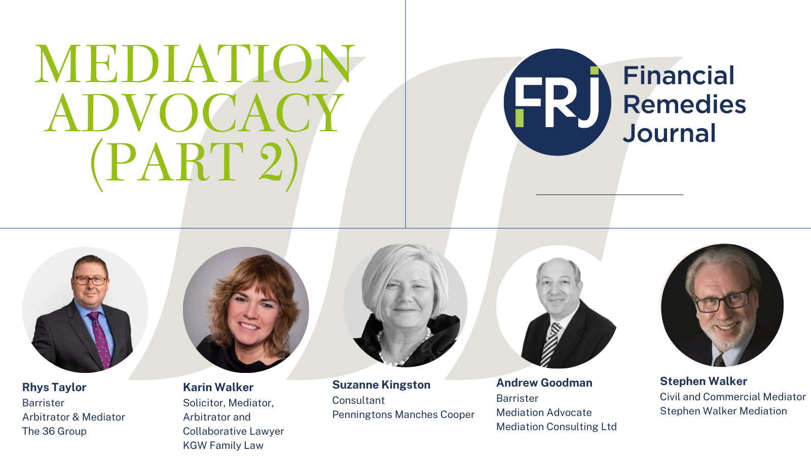 Watch - Mediation Advocacy (Part 2)