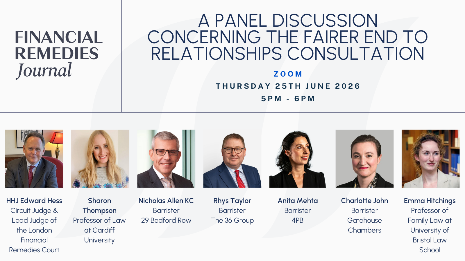 Free Webinar | A panel discussion concerning the Fairer End to Relationships consultation