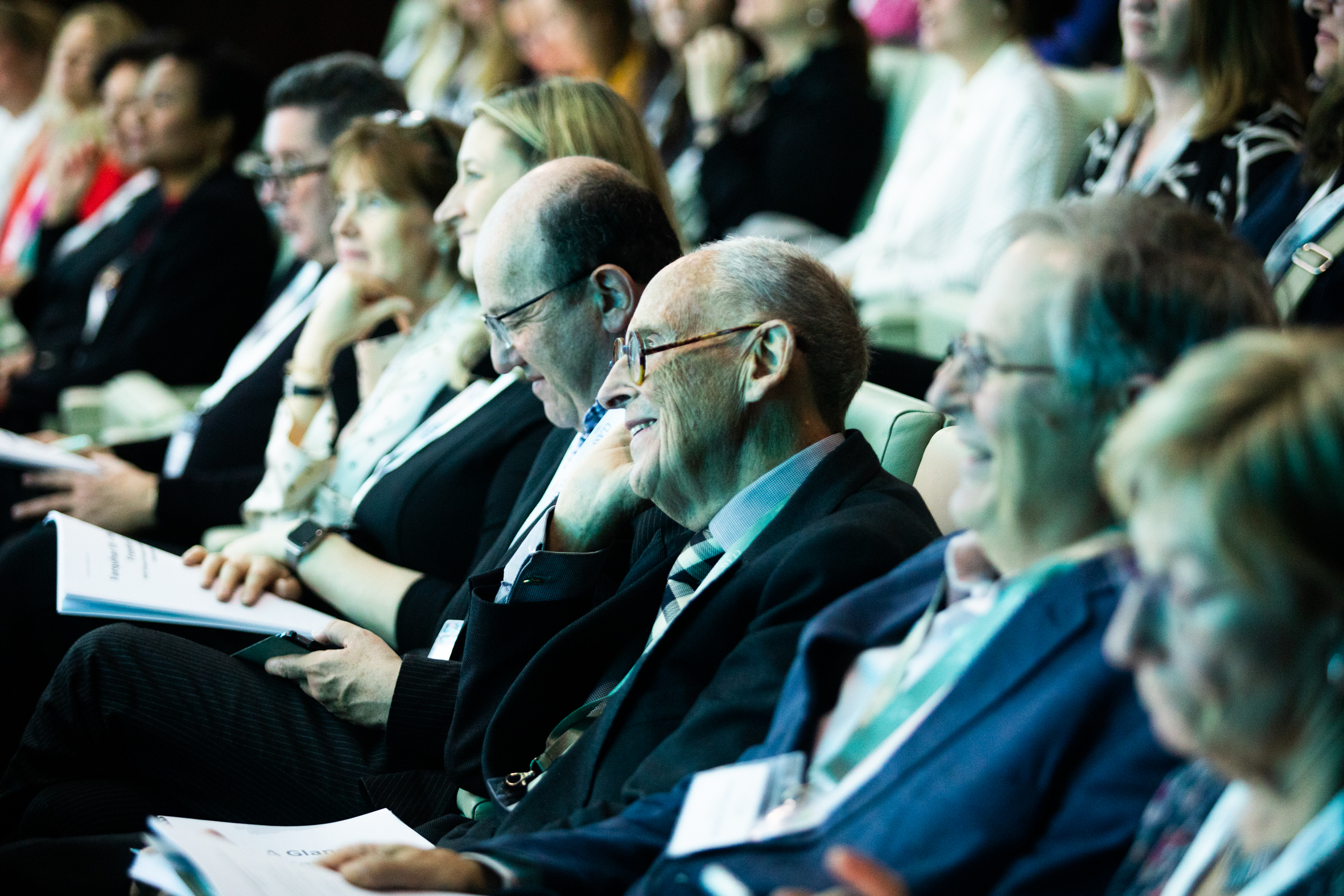 A photograph of attendees